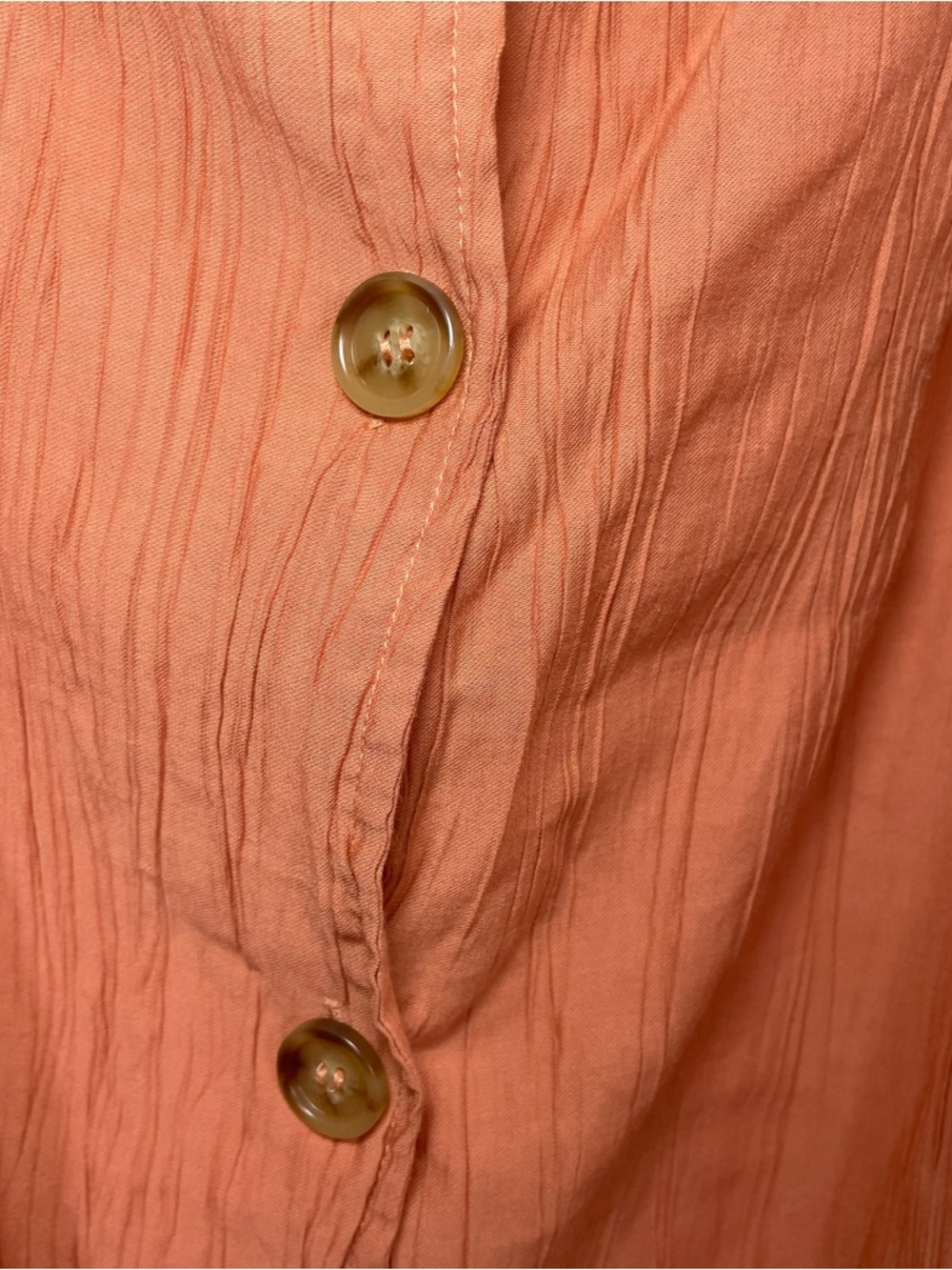 Line & Dot Rust Halter Midi Dress Button Front Smocked Back Size S Summer - Picture 7 of 15